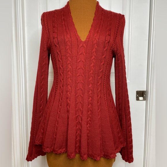 ANTONIO MELANI Sweaters - Antonio Melani Peplum Wool Blend Sweater Size Medium